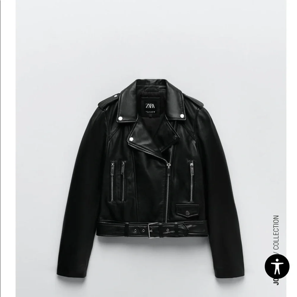 Zara | Jackets & Coats | Zara Real Leather Moto Biker Jacket With Zara | Jackets & Coats | Zara Real Leather Moto Biker Jacket With